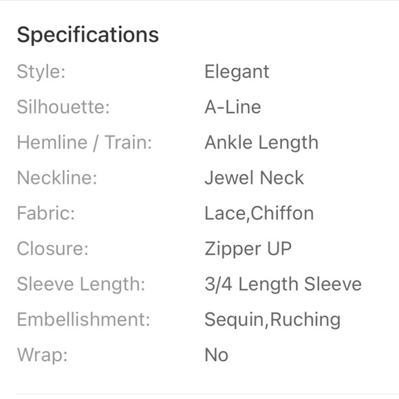 NWT A-Line Mother of the Bride Dress Elegant Jewel Neck IN CHAMPAGNE - Picture 4 of 5